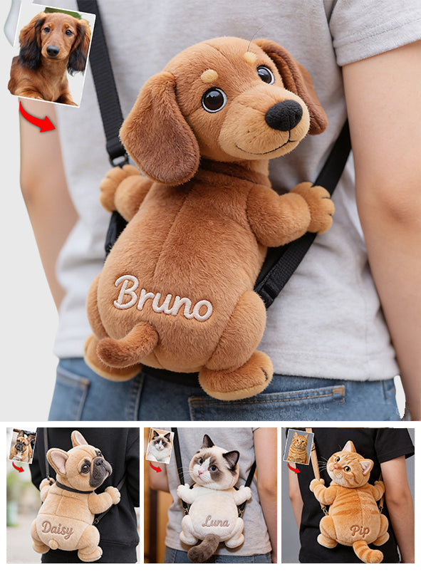 Custom Any Photo - Personalized Dog Plush Crossbag