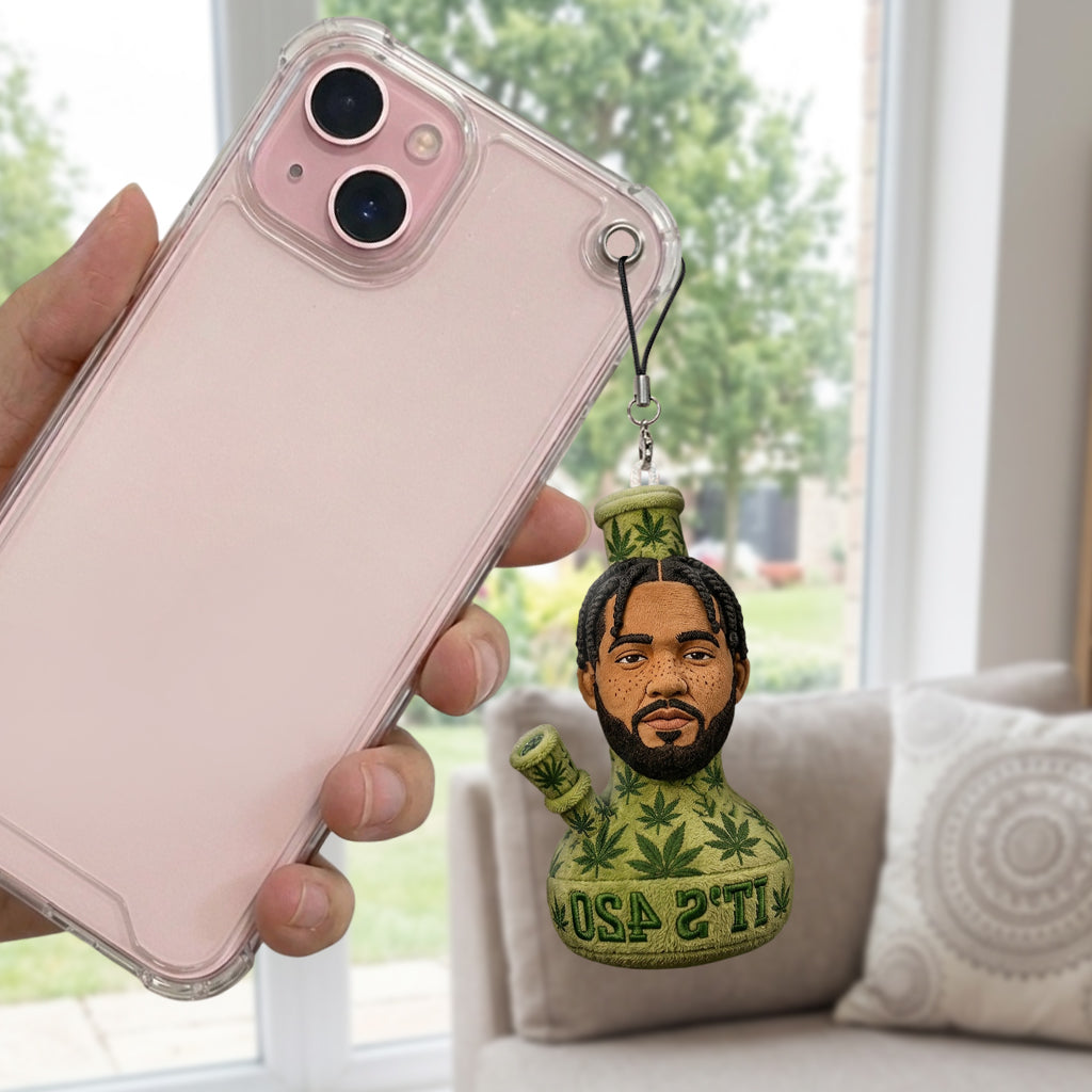 Any Photo Funny 420 Gift - Personalized Weed Plush Keychain