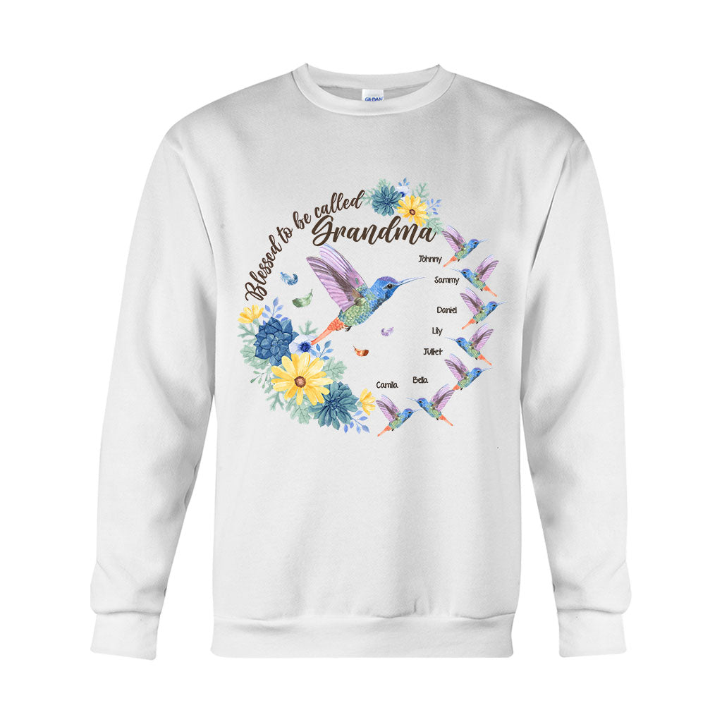 Blessed To Be Called Grandma Nana Gigi - Personalized Grandma T-shirt And Hoodie