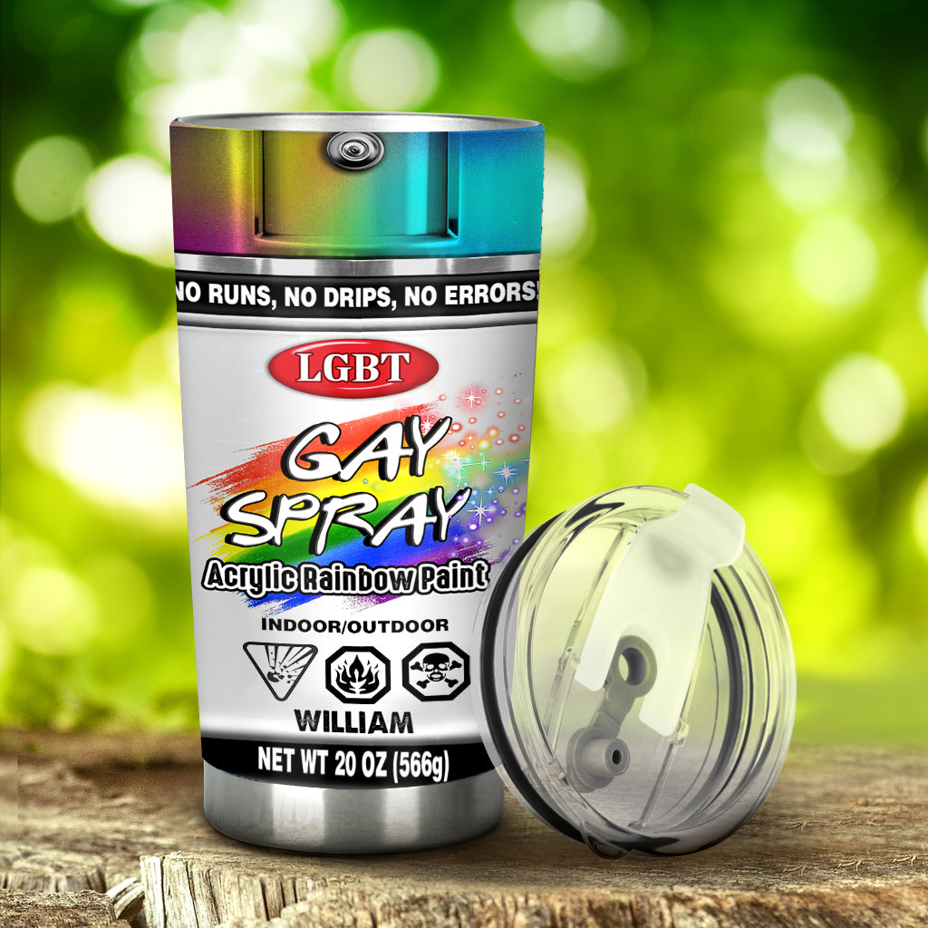 Gay Spray - Personalized LGBT Support Tumbler