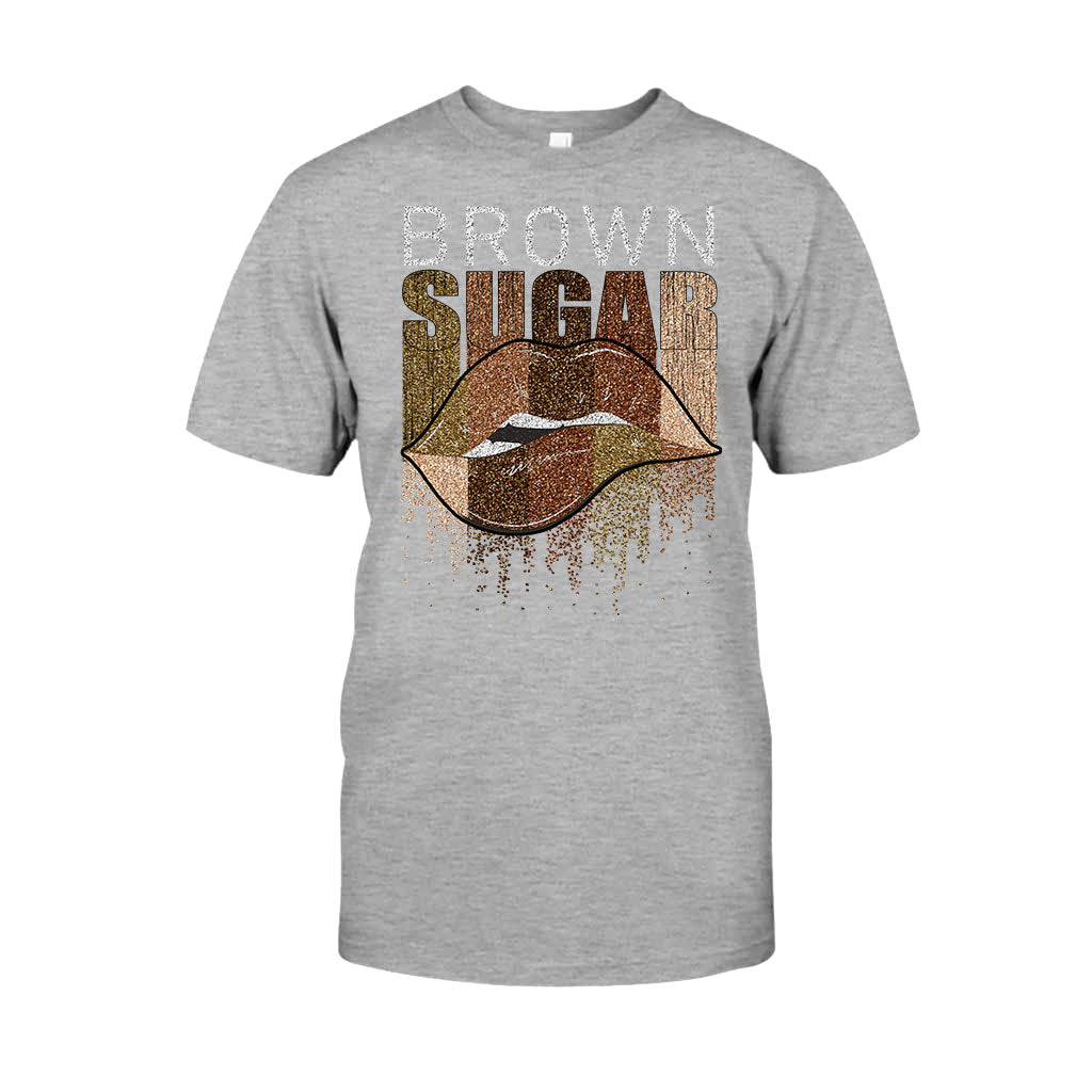 Brown Sugar - African American T-shirt and Hoodie With Faux Glitter Print 1121
