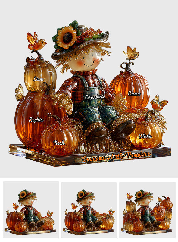 Grandma's Little Pumpkins - Personalized Grandma Custom Shaped Acrylic Plaque