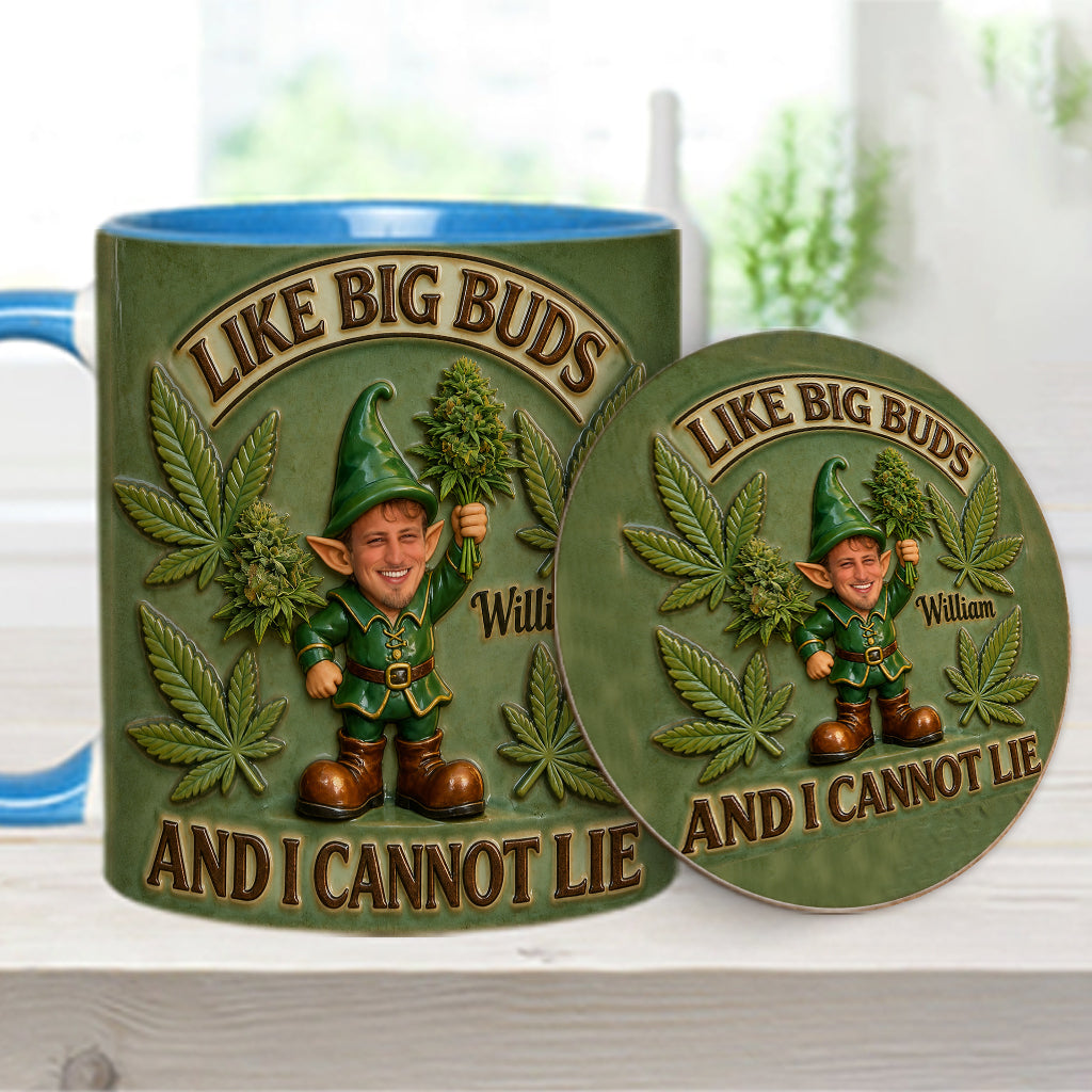 I Like Big Buds - Personalized Weed Accent Mug & Coaster