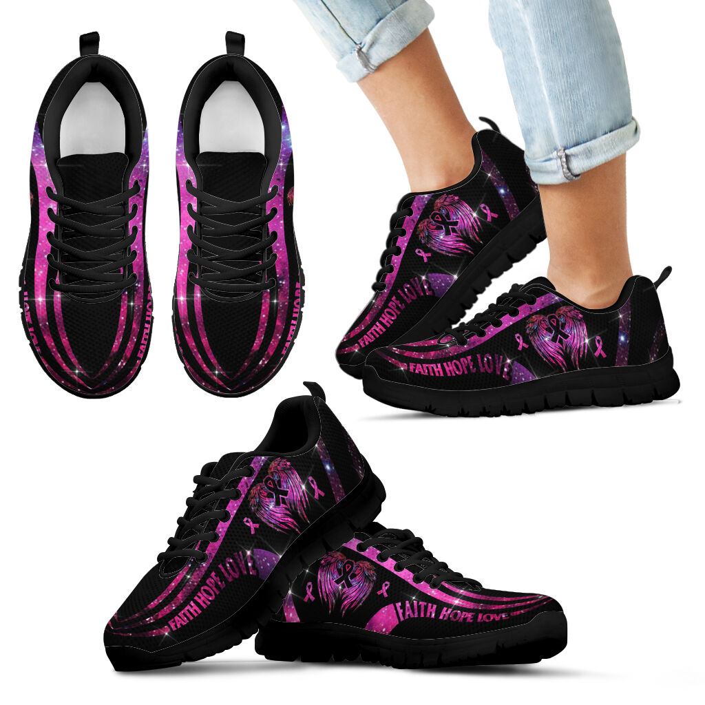 In October We Wear Pink Breast Cancer Awareness Sneakers 0622