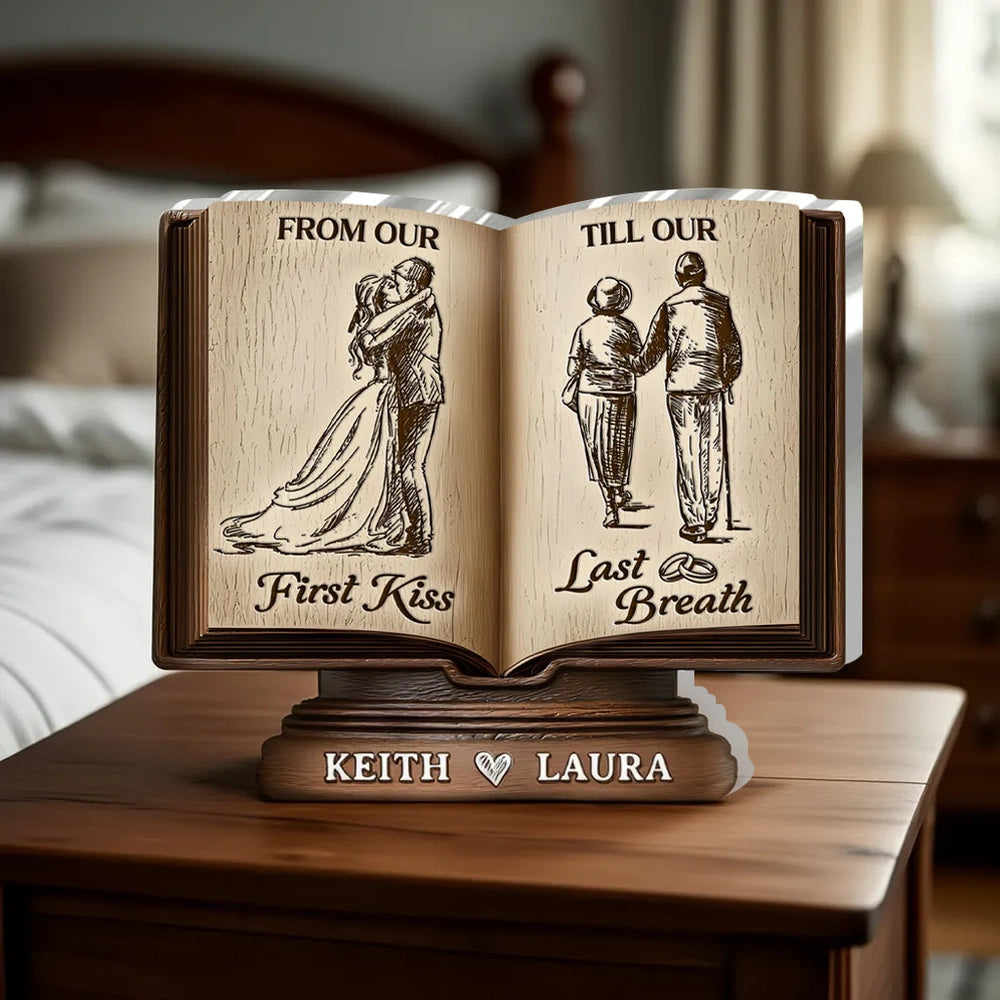 Personalized Shaped Acrylic Block Plaque for Couple Moments From First Kiss to Last Breath, Romantic Unique Gift for Partners