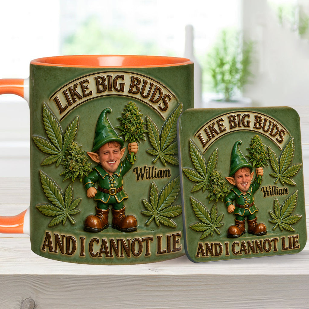 I Like Big Buds - Personalized Weed Accent Mug & Coaster
