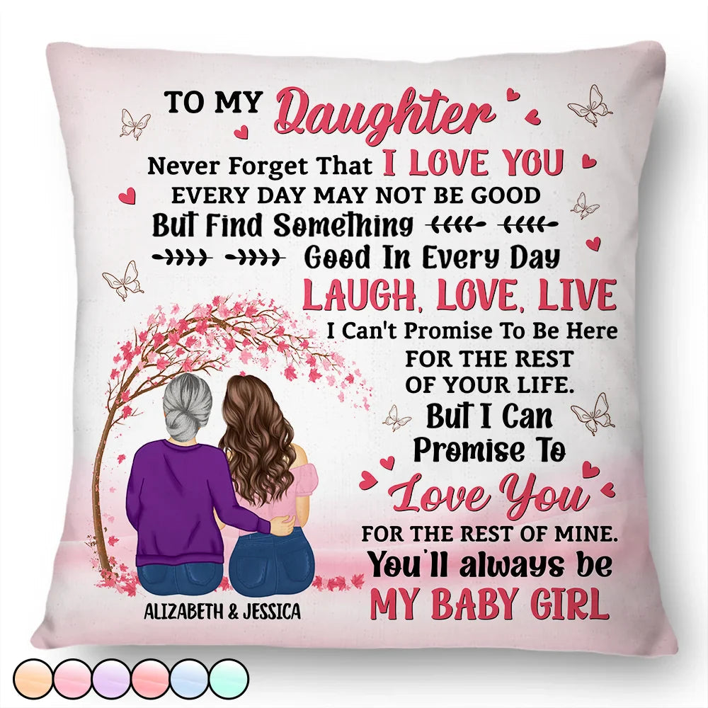 Family-Themed Square Pillow – Personalized Design for Mother’s Day, Birthdays, Celebrating Mother-Daughter Bond