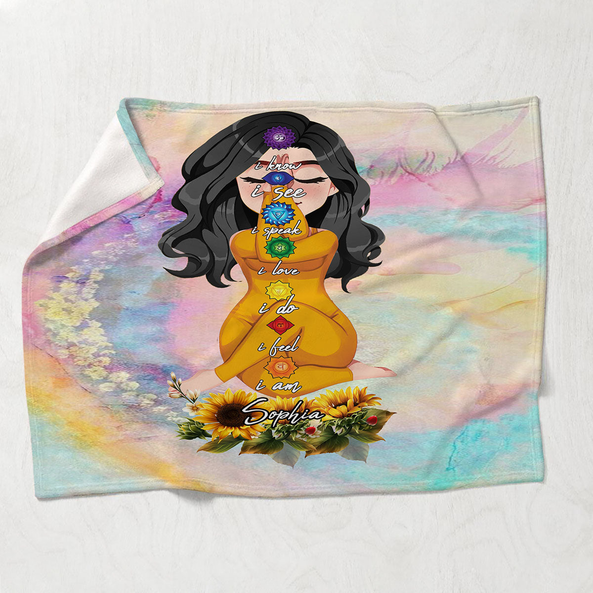 Let That Shit Go - Personalized Yoga Blanket