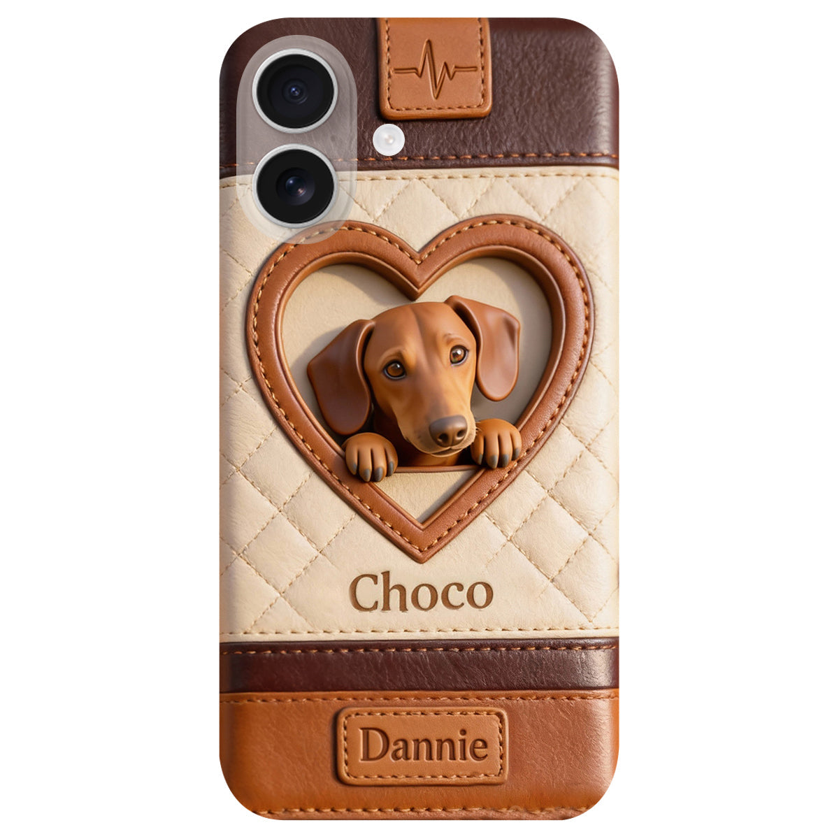 Custom From Any Photo - Personalized Dog Leather Phone Case