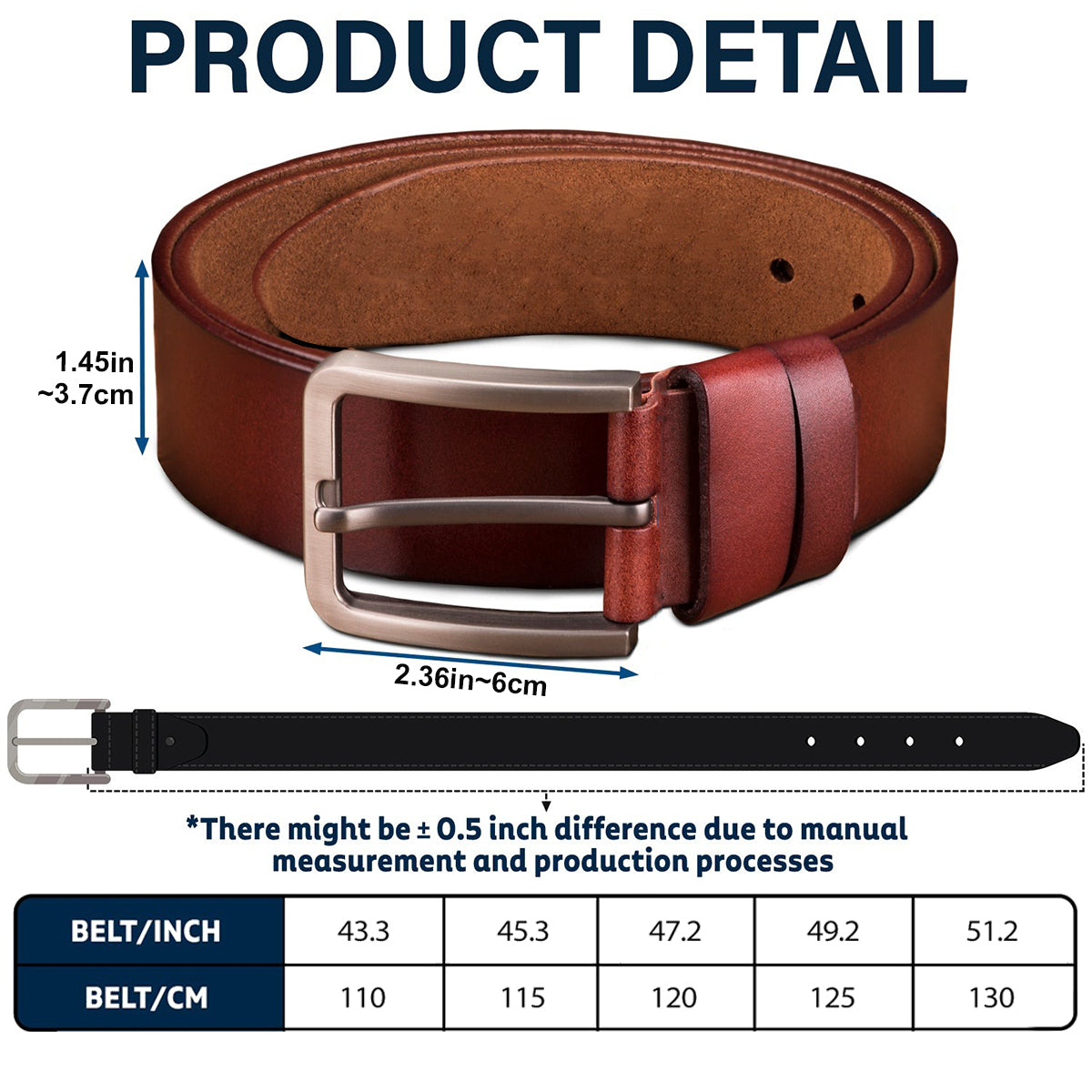 Hooked On Dad - Personalized Father Leather Belt