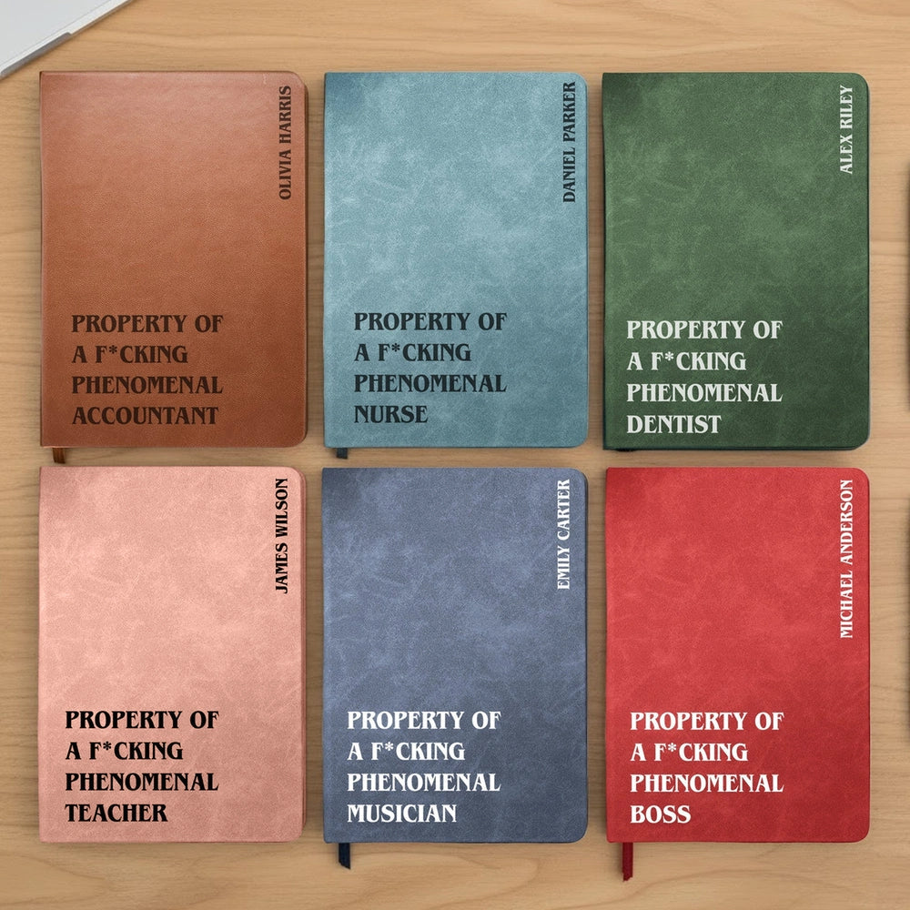 Personalized Leather Journal for a F*cking Phenomenal Professional – Bold Custom Gift for Nurse, Teacher, Boss or More