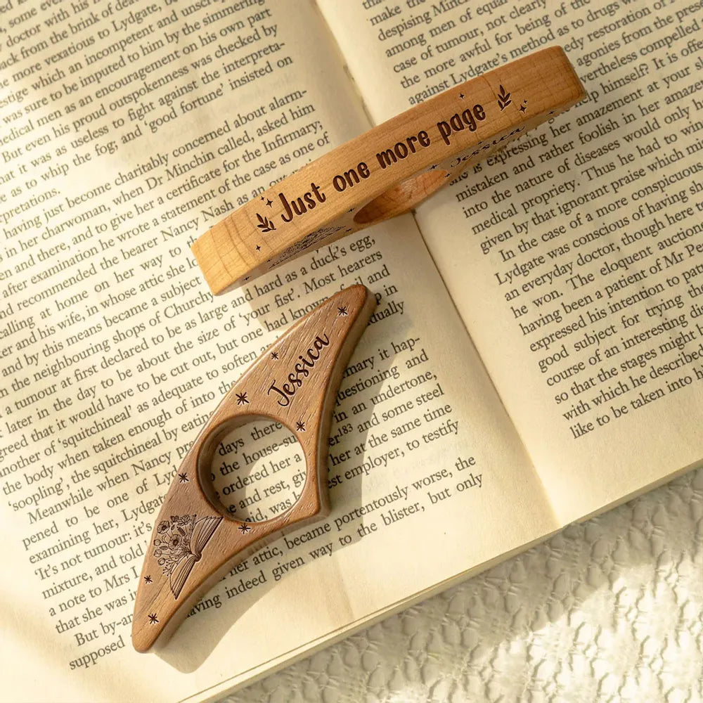 Custom Book Page Holder for Book Lovers - Cute Starry Book Design, Unique Gift for Her Reading Nights