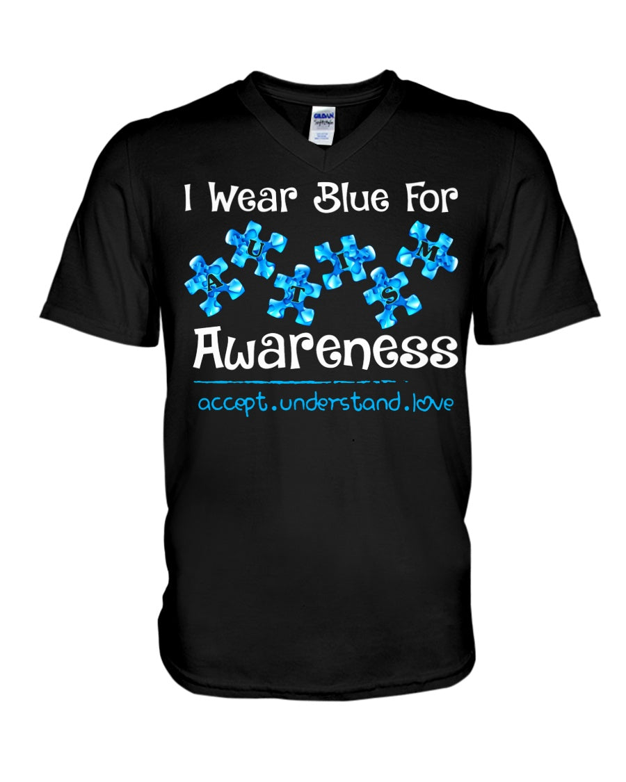 I Wear Blue For Autism Awareness - T-shirt and Hoodie 0520