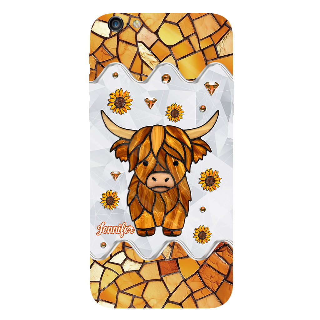 Adorable Highland Cow - Personalized Highland Cow Full Print Phone Case
