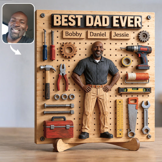 Dad Fixer Of All Things - Personalized Father 2 Layered Wood Sign / Wood Plaque