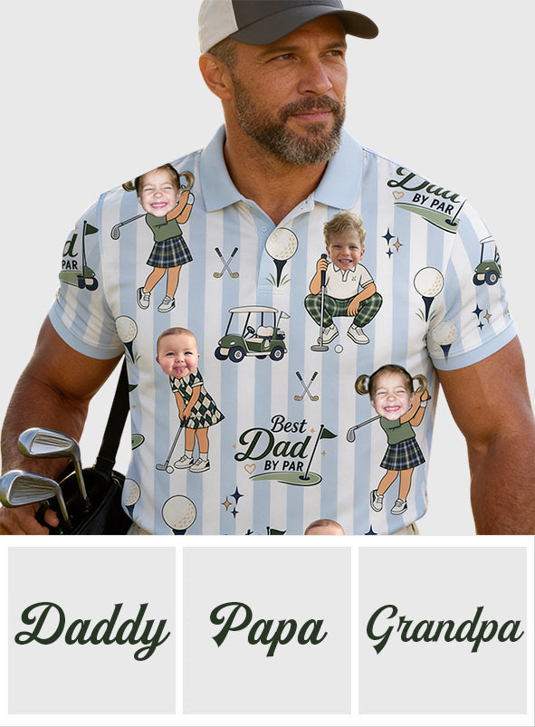Best Dad By Par - Personalized Golf Polo Shirt
