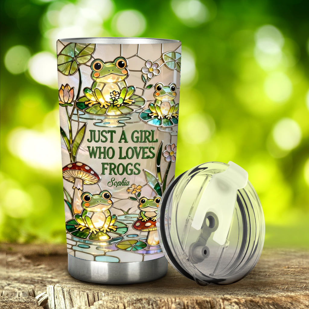 Just A Girl Who Loves Frogs - Personalized Frog Tumbler