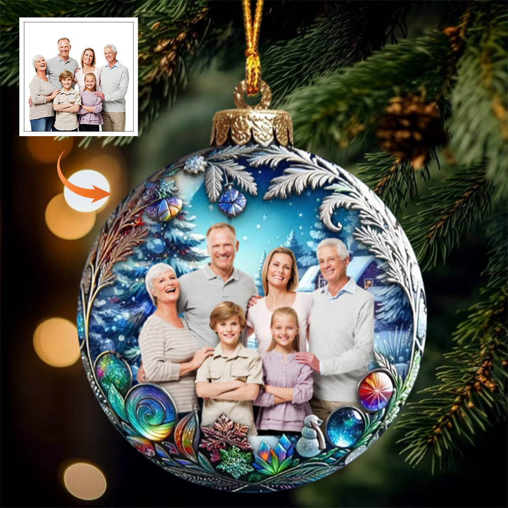 Custom Family Photo Christmas Ornament - Create Magical Holiday Memories!