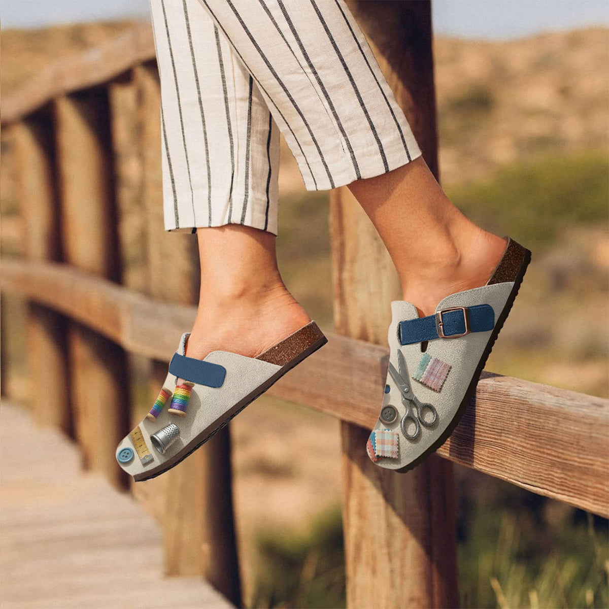 Go Away, I'm Sewing - Personalized Sewing Clogs With Arch Support