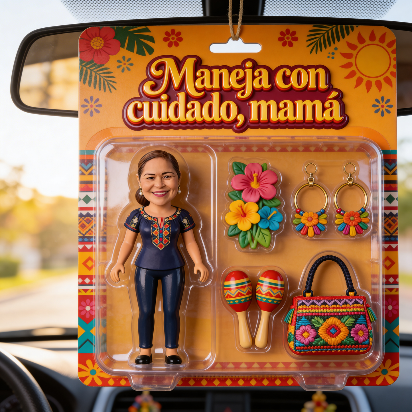 Latina Vibes, Latina Women Gift - Personalized Latina Women Car Ornament