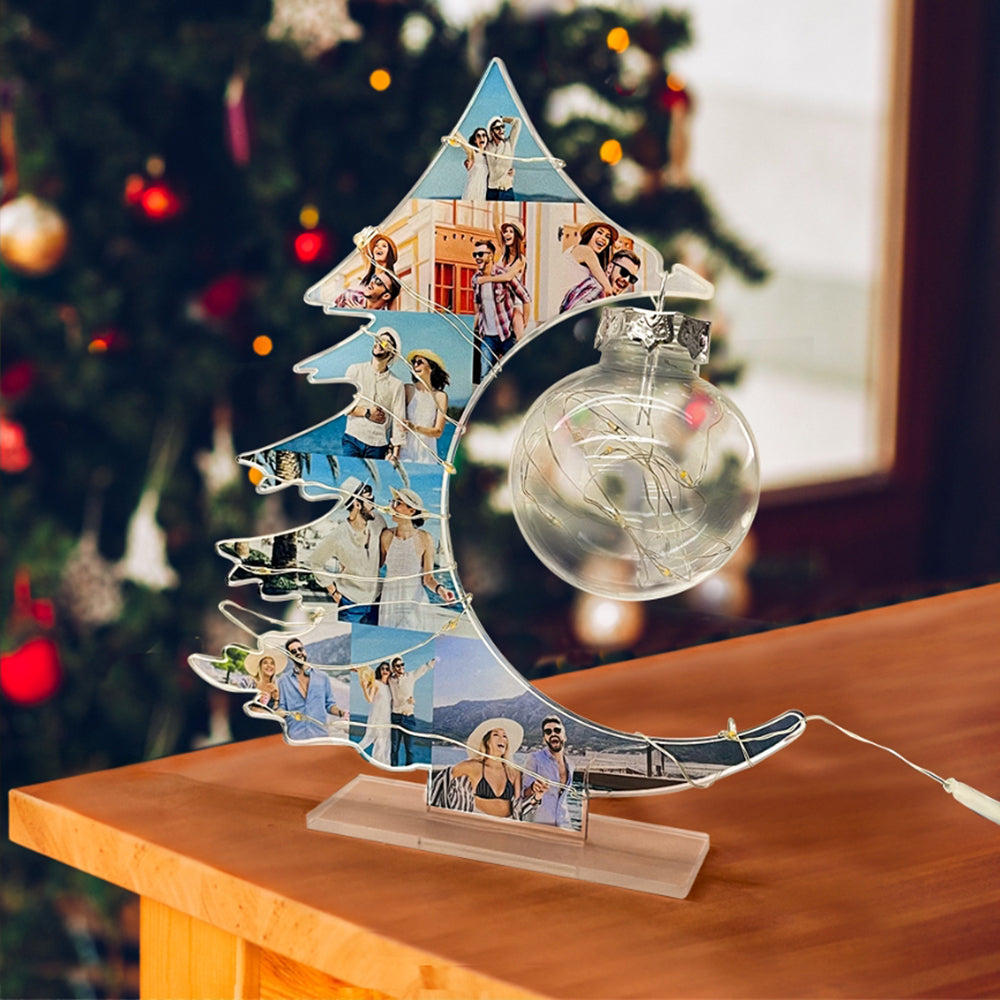 Any Name Christmas Tree - Personalized Any Photo Lamp