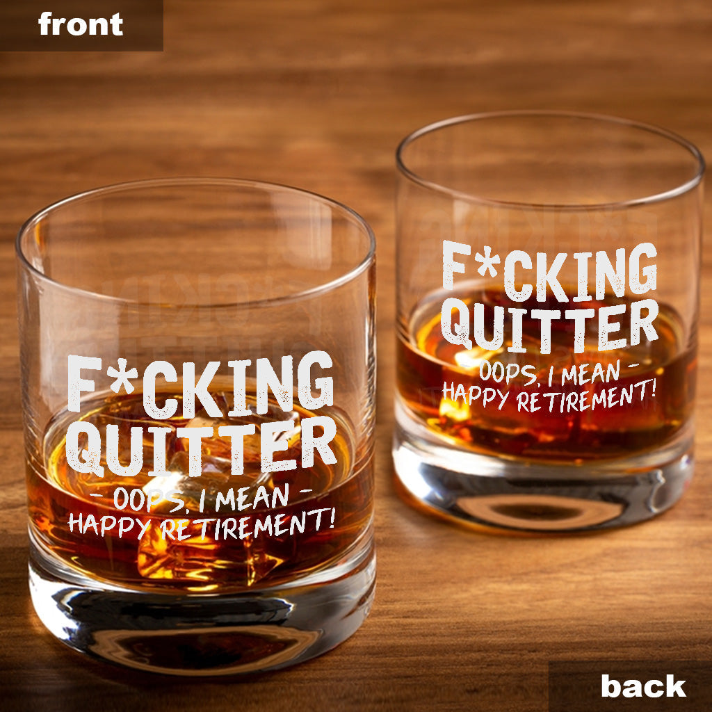 Happy Retirement - Retired Rock Glass