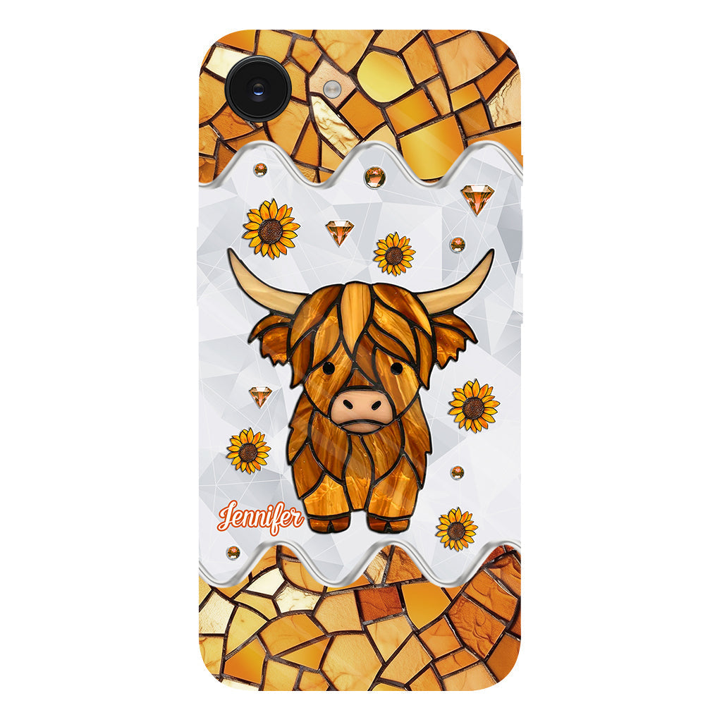 Adorable Highland Cow - Personalized Highland Cow Full Print Phone Case