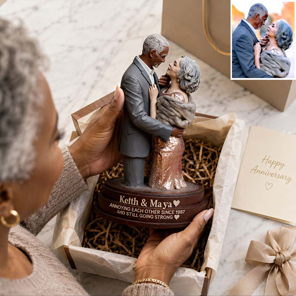 Anniversary Gift For Him/ Her/ Husband/ Wife... - Personalized Couple Premium 3D Figurine