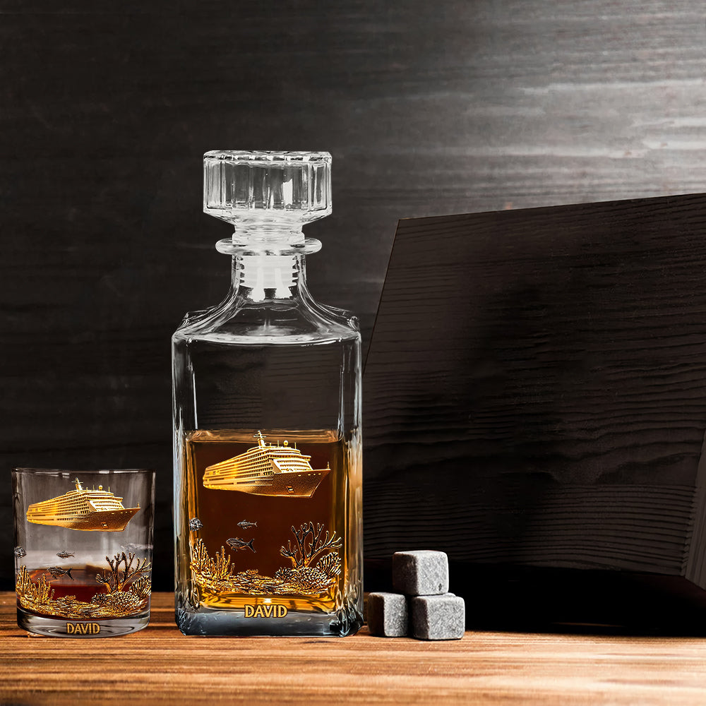 Cruise Life - Personalized Cruising Whiskey Decanter Set