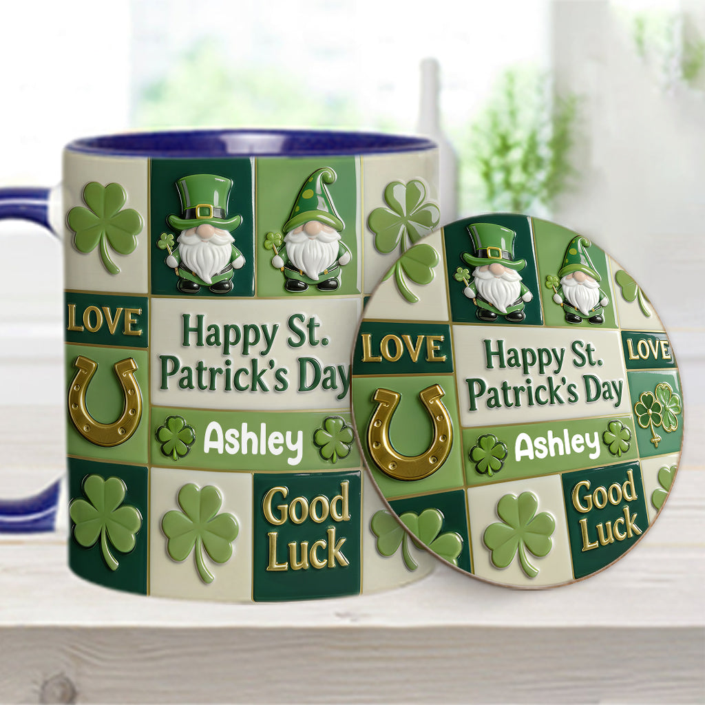 Happy St. Patrick's Day - Personalized Irish Accent Mug & Coaster