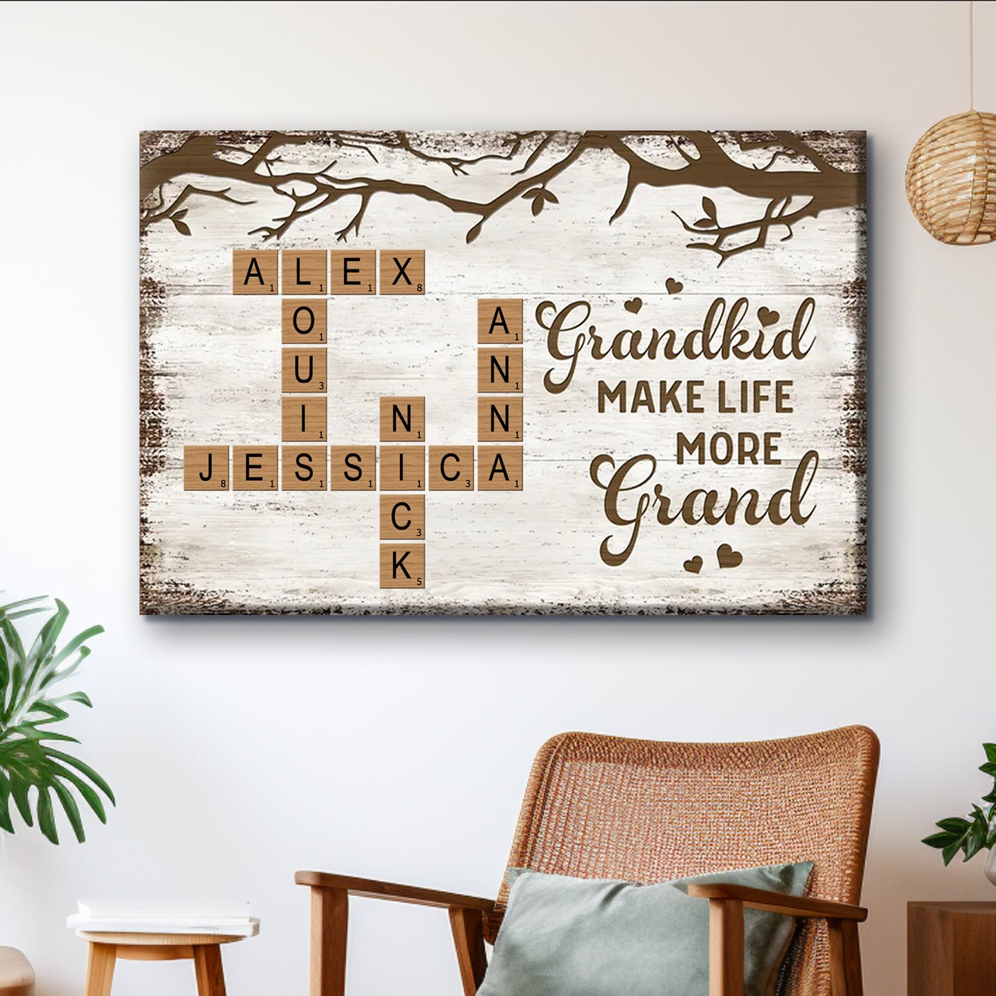 Personalized Family Poster for Grandparents and Grandchildren – Heartwarming Christmas Gift to Celebrate Generations of Love