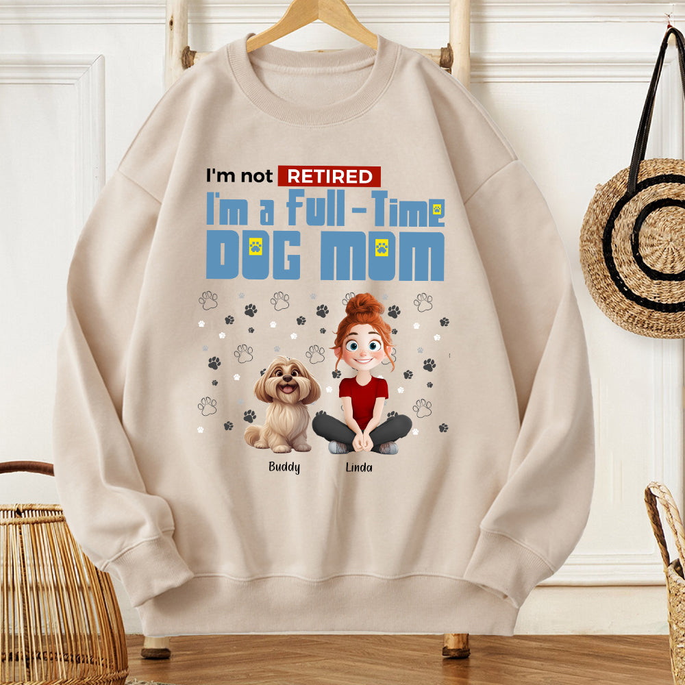 Personalized Dog Mom T-Shirt – Custom Pet Name, Cute Dog Lover Gift, Cozy Sweatshirt & Hoodie