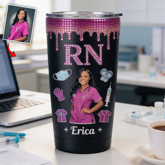 Custom Any Photo Gift For Nurse - Personalized Nurse Tumbler