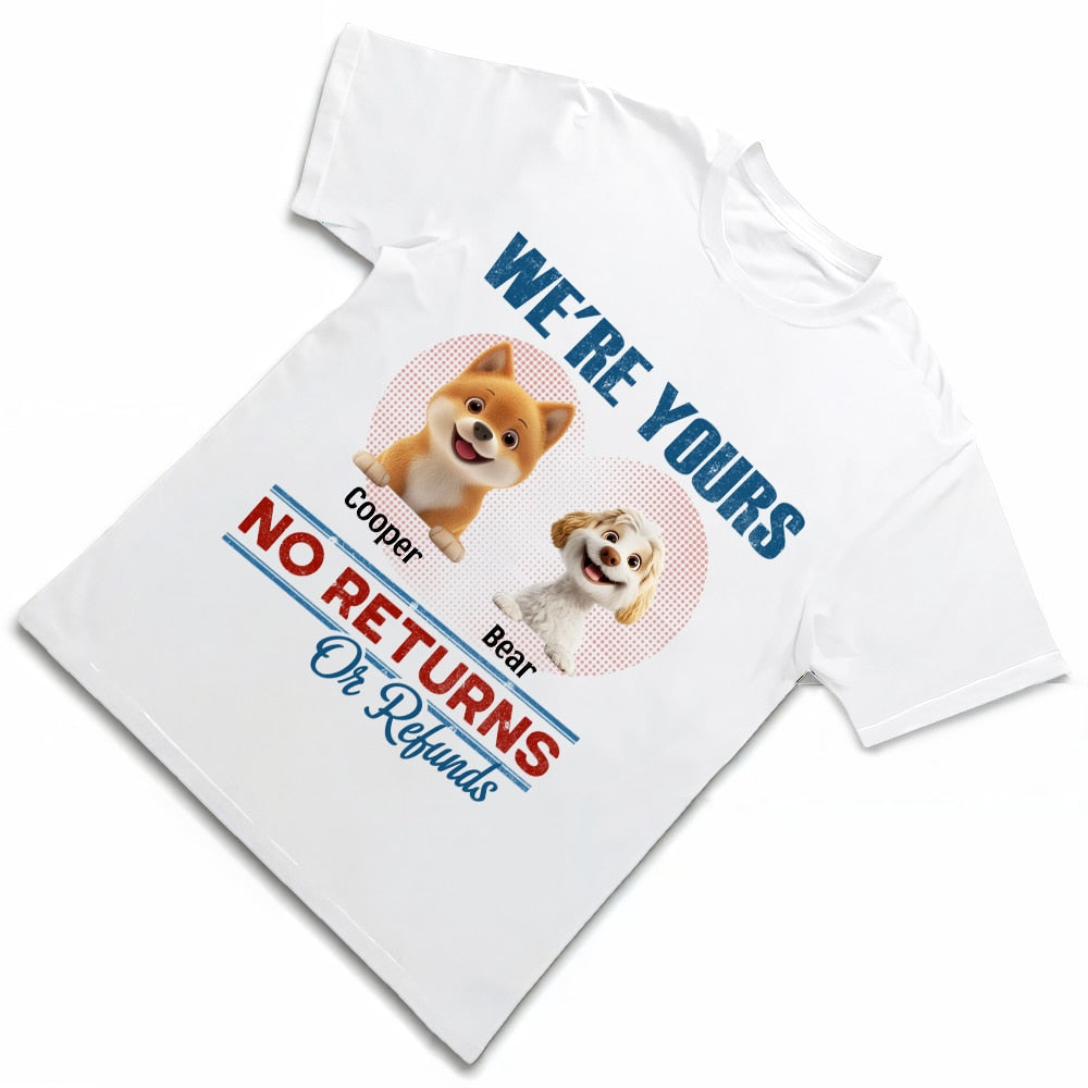 Custom Pet Lover Hoodie - Cute Dogs Design - "No Returns No Refunds" - Personalized Gift for Dog Parents