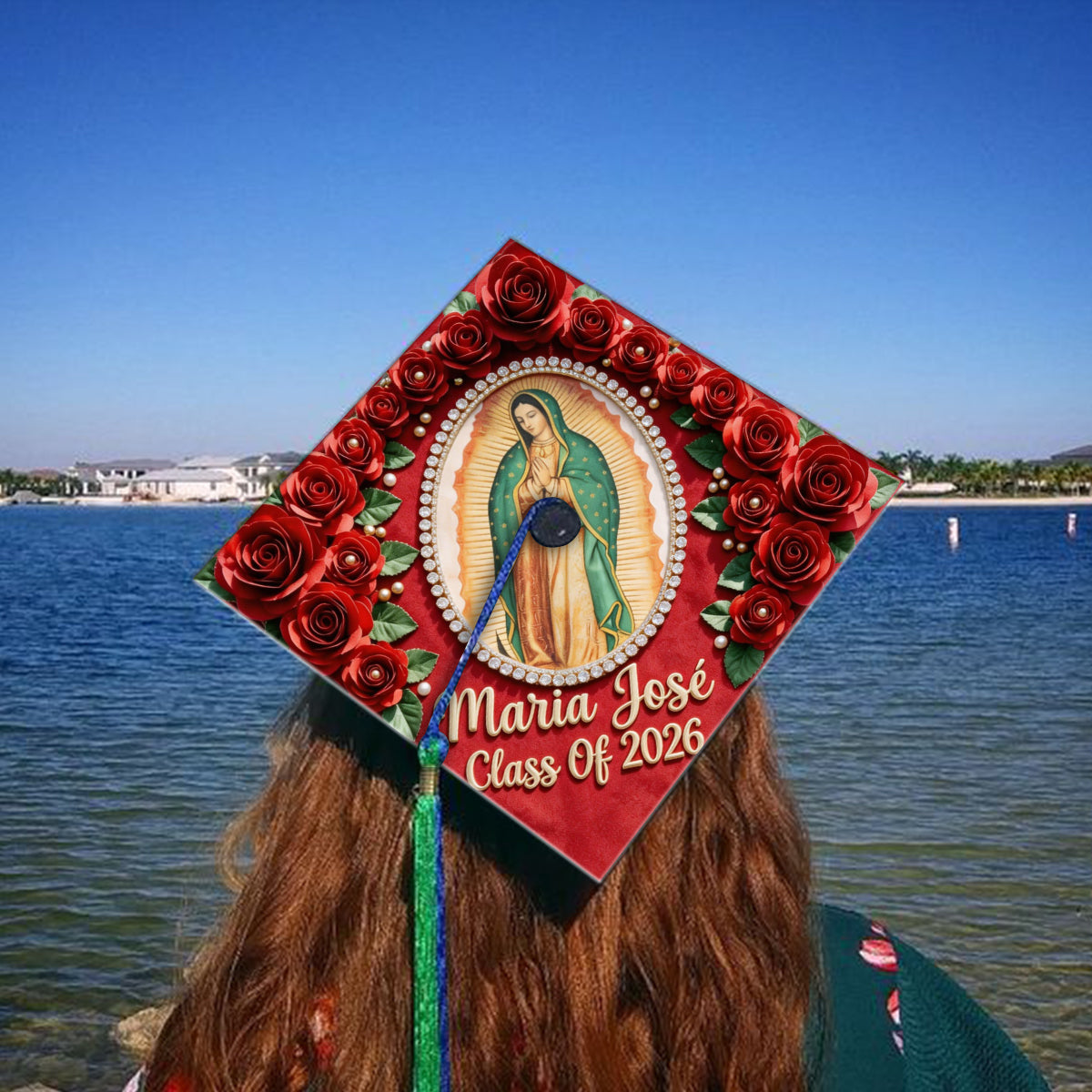 Lady Of Guadalupe - Personalized Graduation Cap Topper