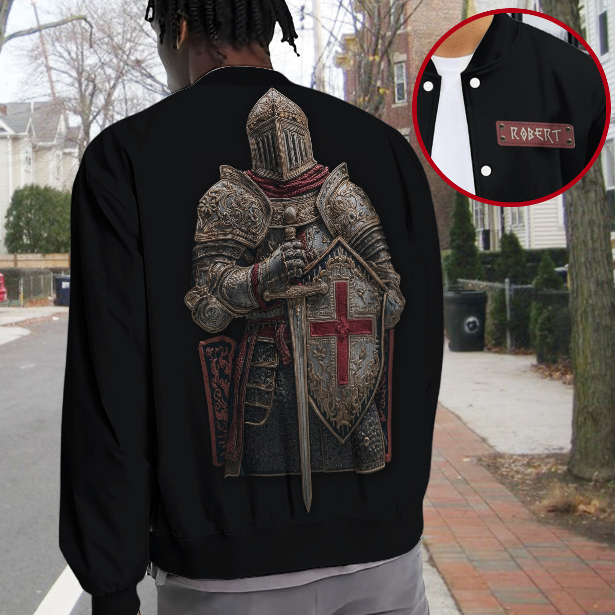 Knight Of God - Personalized Christian Varsity Jacket