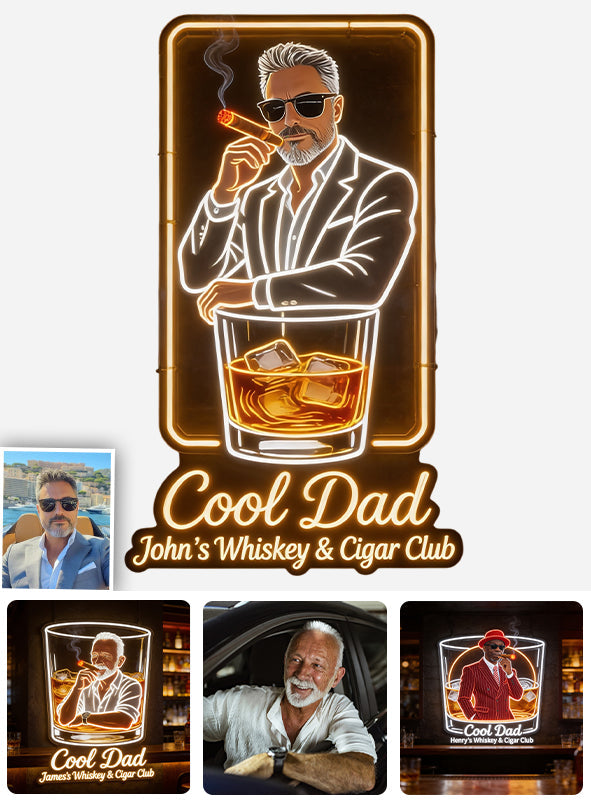 Cool Dad - Personalized Father LED Light Acrylic Sign