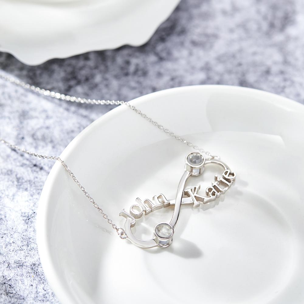 Gift for who lost a loved one - Personalized Infinity Symbol Engraved Charm