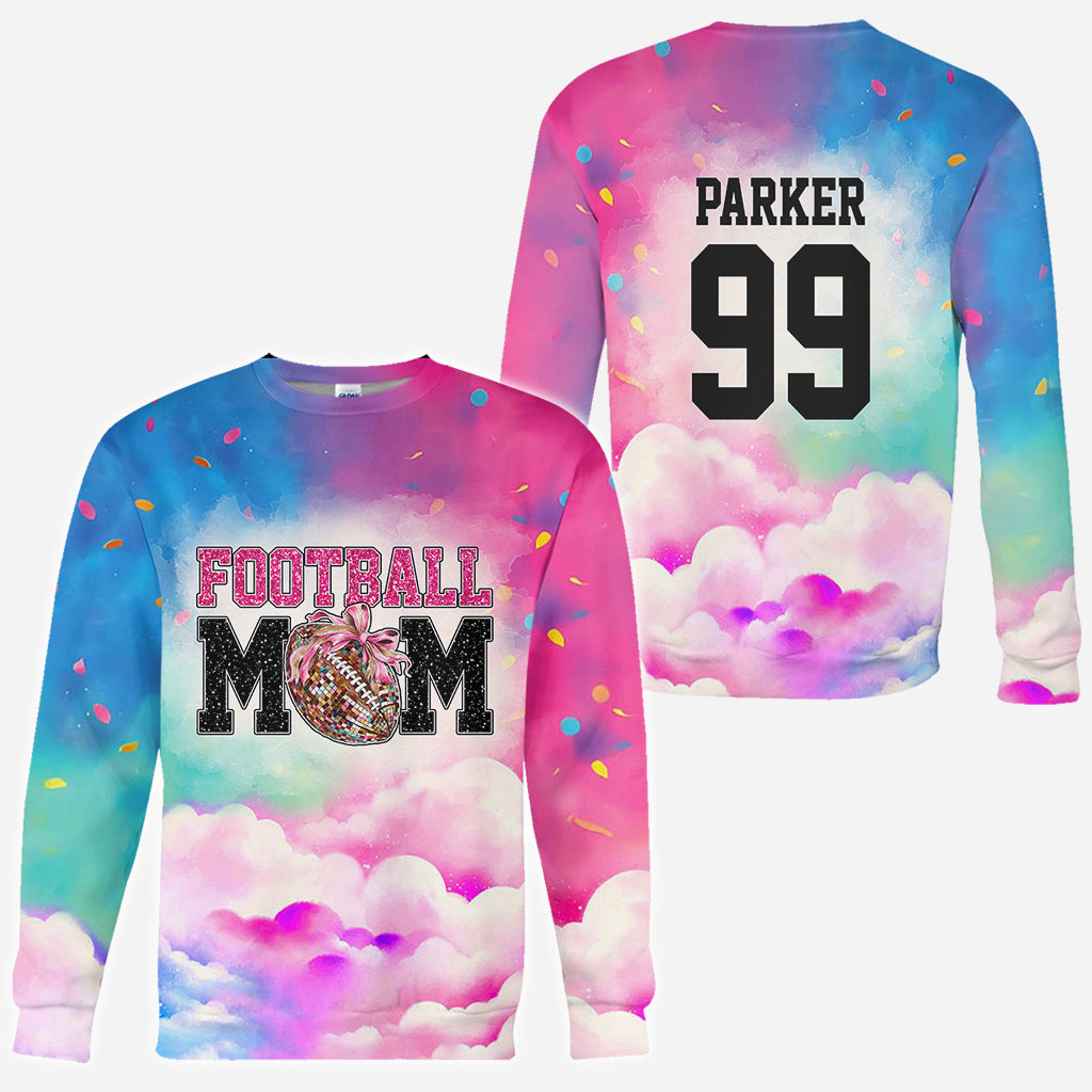 Football Mom - Personalized Football All Over Shirt