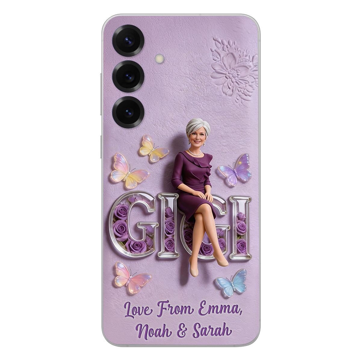 Custom Any Photo - Personalized Mother 3D Embossed Leather Phone Case
