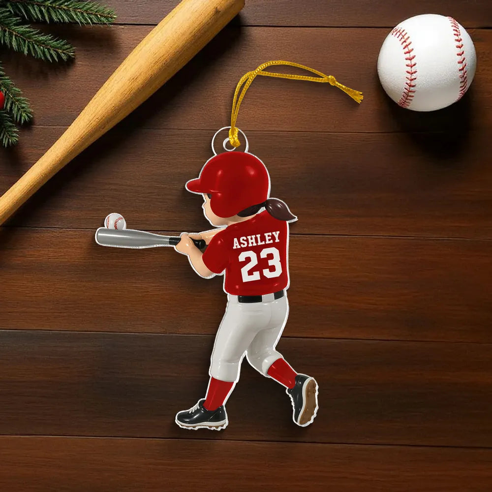 Baseball Acrylic Ornament Sports Design High Clarity Beautiful and Textured Gift