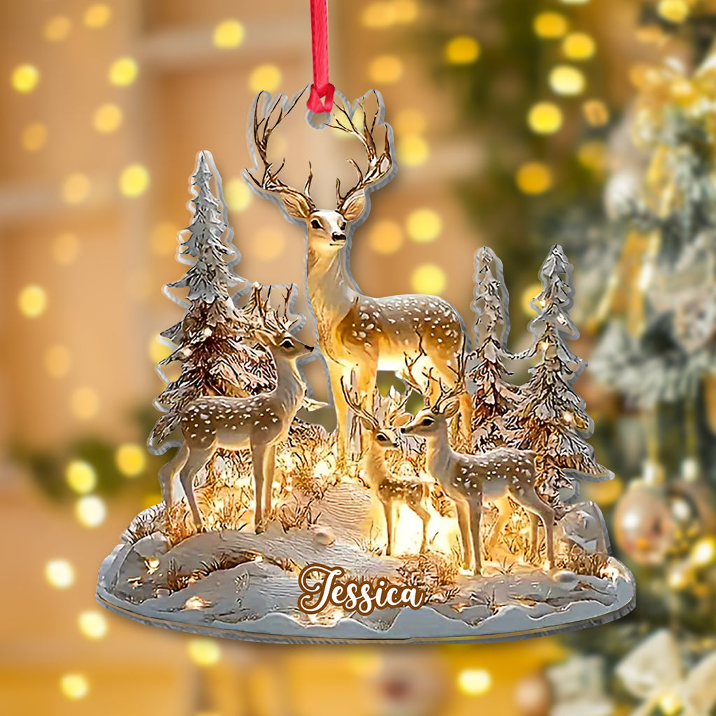 Deer Christmas - Personalized Hunting Ornament