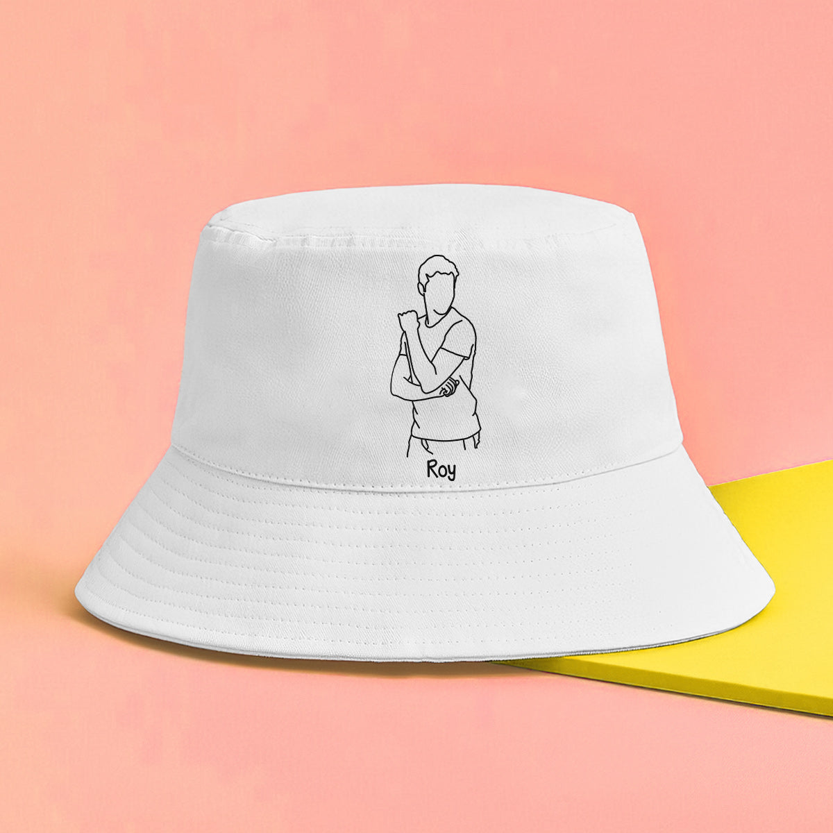 Custom Photo - Personalized Son Embroidered Bucket Hat