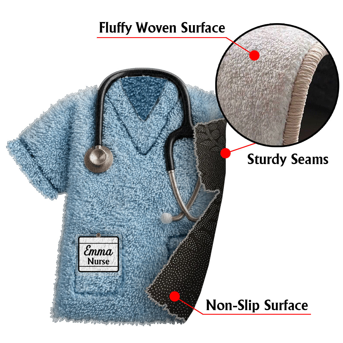 Best Nurse Ever - Personalized Nurse Non-Slip Tufted Rug