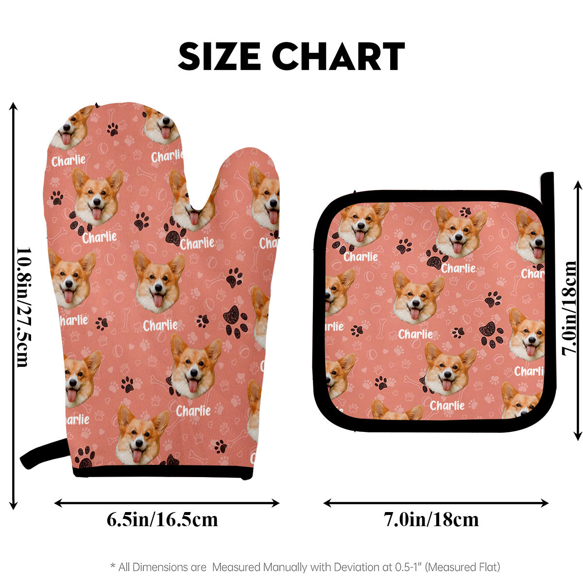 Custom Photo Pet Blanket - Gift for cat lovers - Personalized Oven Mitts & Pot Holder Set