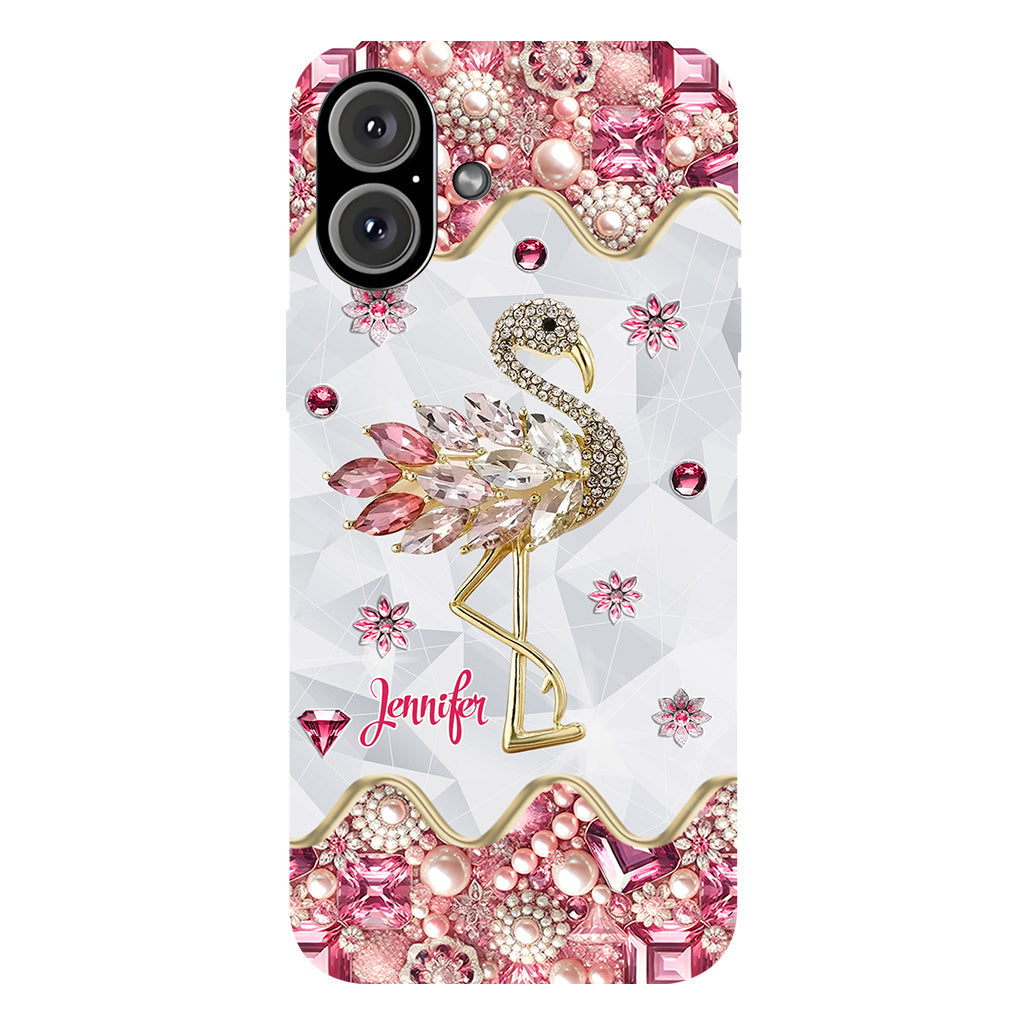 Just A Girl Who Loves Flamingos - Personalized Flamingo Full Print Phone Case
