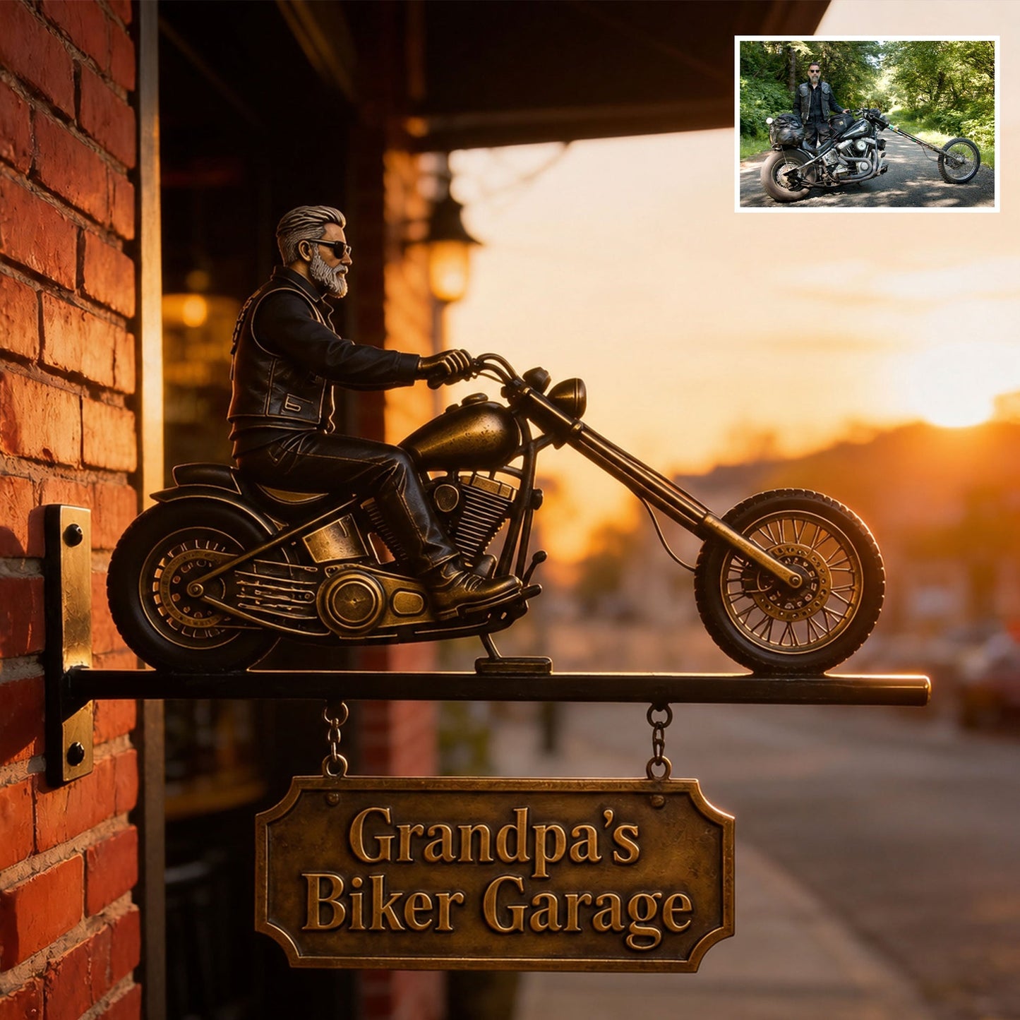 Born To Ride - Personalized Biker Wooden Wall Mount Sign