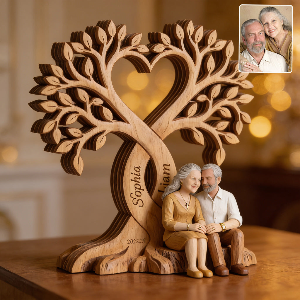 Custom Any Photo - Personalized Couple Custom Shaped Wood Plaque