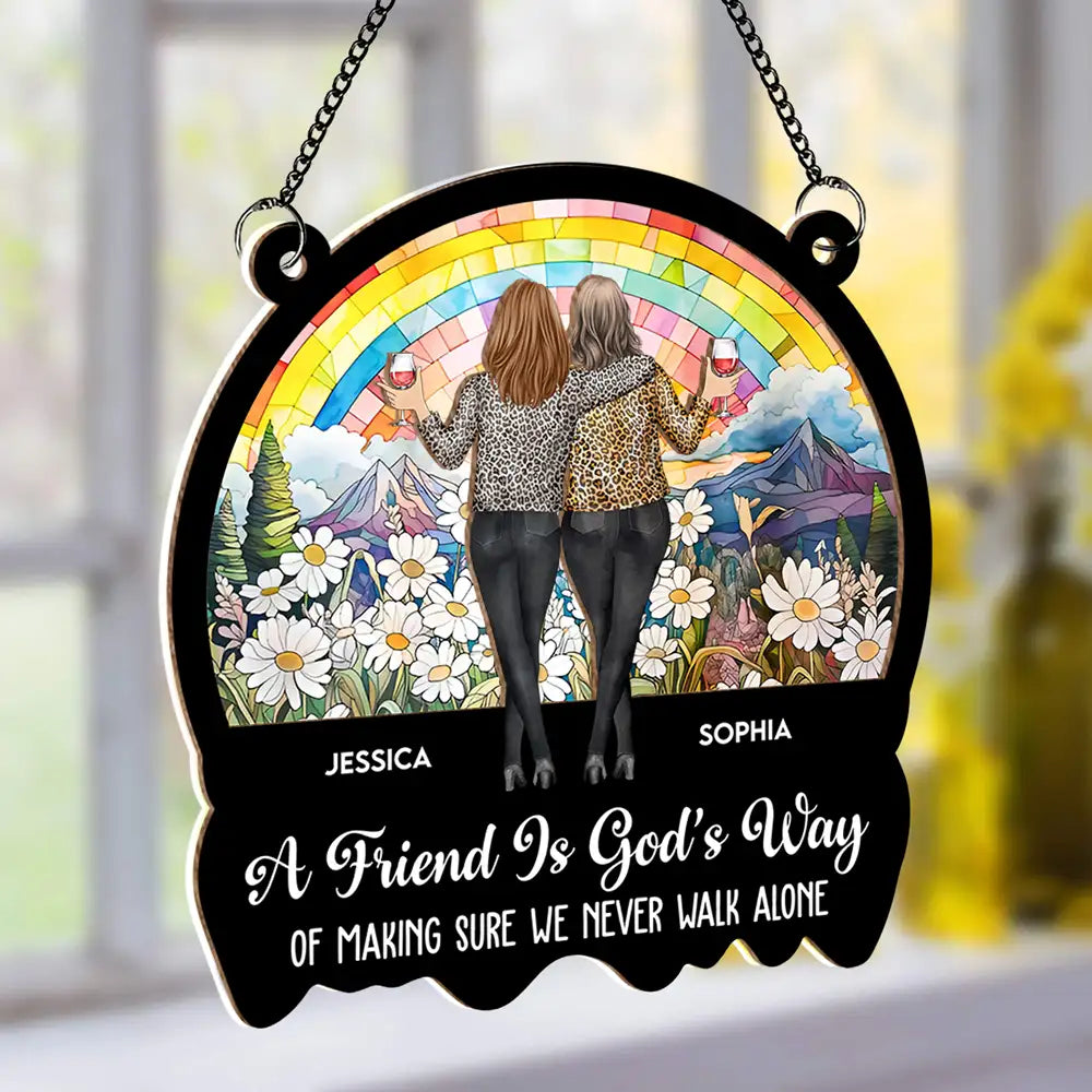 Rainbow Meadow Bestie Ornament – “A Friend Is God’s Way”