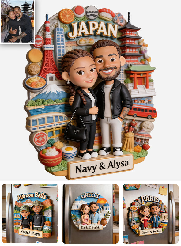 Couple Travel Memories - Personalized Travelling Magnet